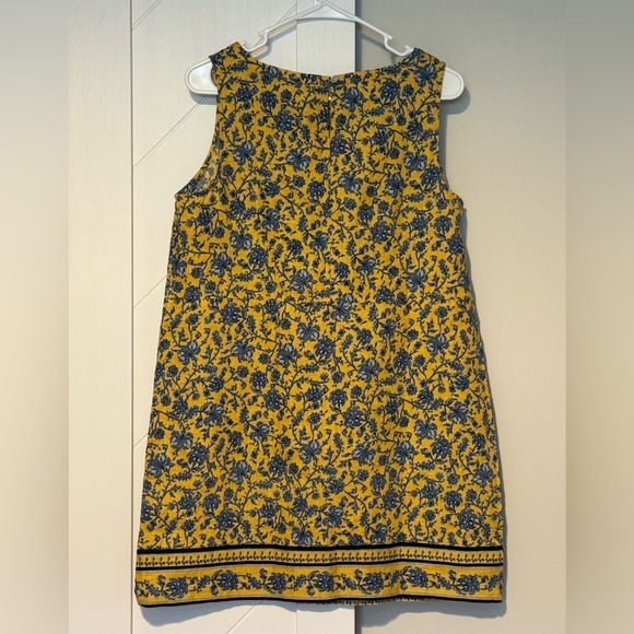 J. Jill Love Linen Sleeveless Floral Shift Dress Yellow Blue Size MP - Picture 7 of 8